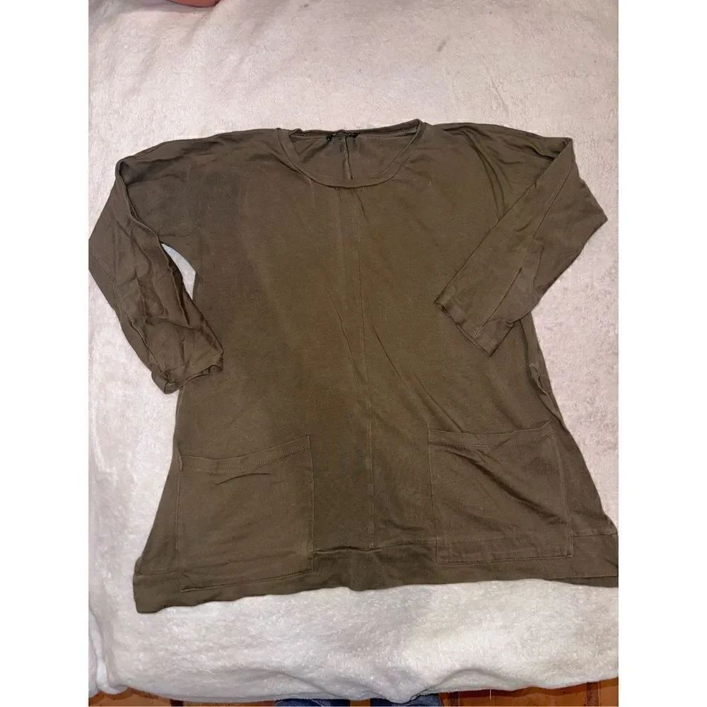 Women’s top with pockets Zara olive green size S